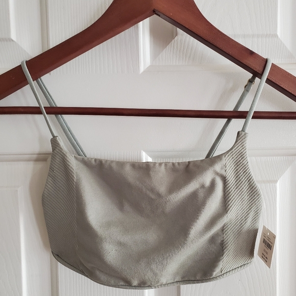 NWT Anthropologie The Renna Seamless Square-Neck Bra XS in Moss - Picture 2 of 7